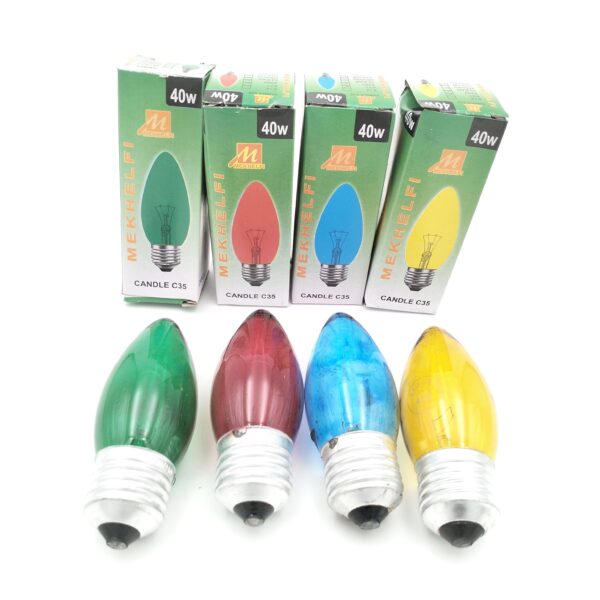 LAMP COLOR E27*40W LUSTER 10PCS – Image 2