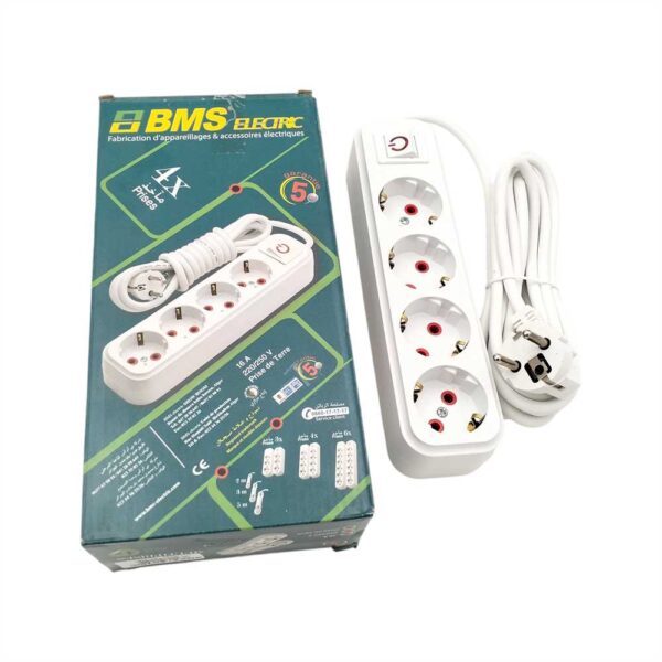MULTIPRISES  4P 3M TERRE  BMS