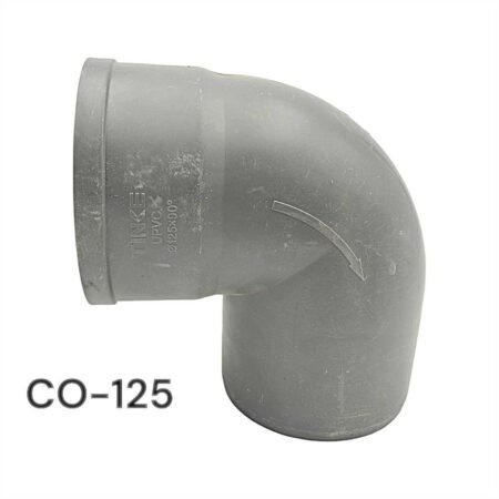 PVC COUDE 125/90  GRIS 1CH 32P