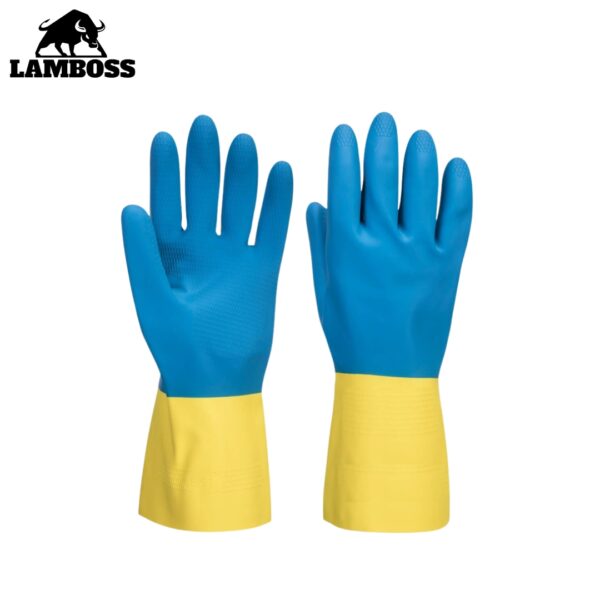 GANT PLAST BLEU/JAUNE  LAMBOSS