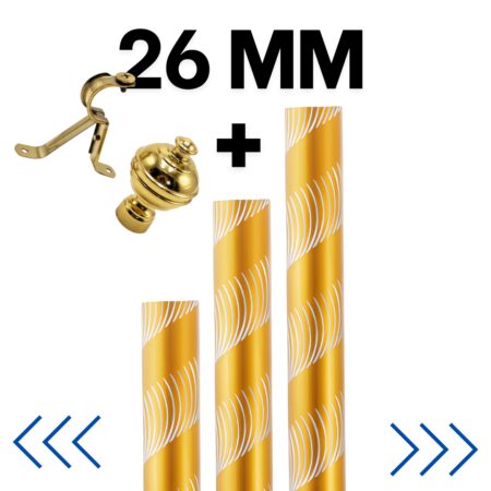 TRINGLE DORE 26MM AVEC ACCESSOIRES