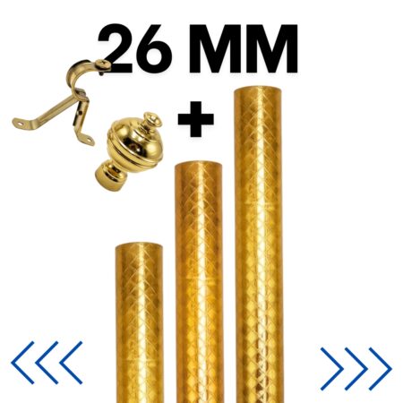 TRINGLE SCOTCH DORE 26MM AVEC ACCESSOIRES