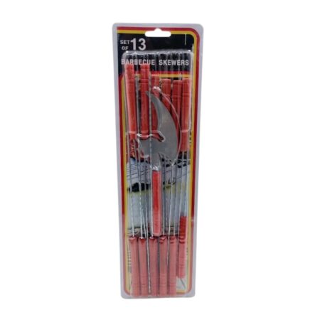 Photo00008422 BROCHETTE VIANDE METAL M/BOIS 13PCS