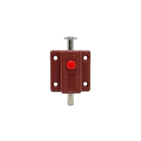 VERROU A BOUTON PLAST ROUGE