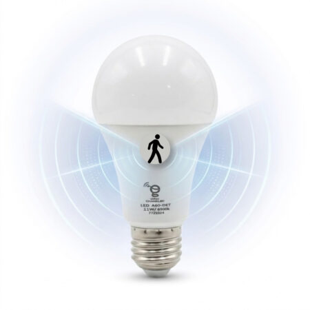 Photo00008693 LAMPE LED A DETECTEUR DE MOUVEMENT 11W GHARELEC