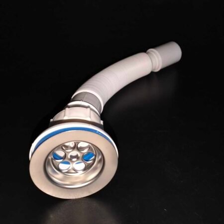 SIPHON ACORDEON CUISINE BLANC INOX PAM